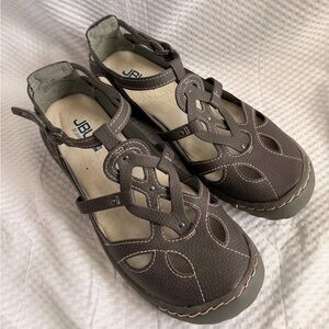 JBU by Jambu Sandals Women Cottagecore Sydney Gray Cutout Flats Size 7.5